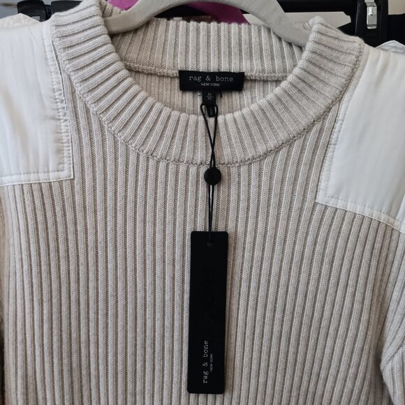 rag & bone Women's Toasted Oatmeal Wool Sweater - Picture 3 of 7